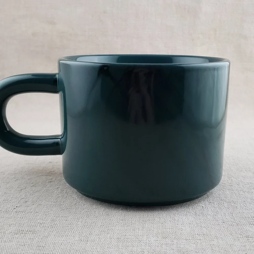 RARE 2019 Starbucks Reserve Matte & Glossy Green Coffee Mug Set *SAMPLES*